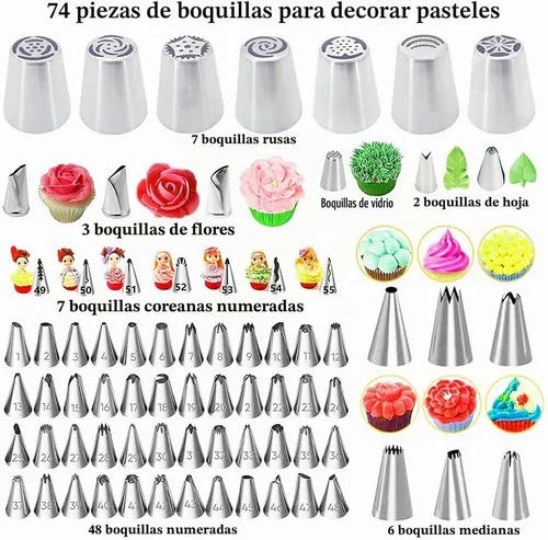 Vista 5 de Kit de decoración de pasteles, suministros para hornear Azul
