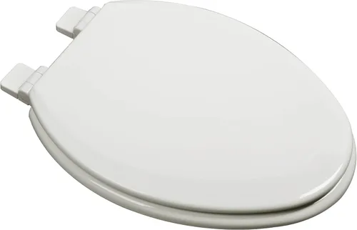Vista 8 de 1Q1R7-00 Asiento de inodoro de madera moldeada de alta calidad con cierre lento con bisagra Vari-Adjust Release 'N' Clean Lok-Down y accesorios