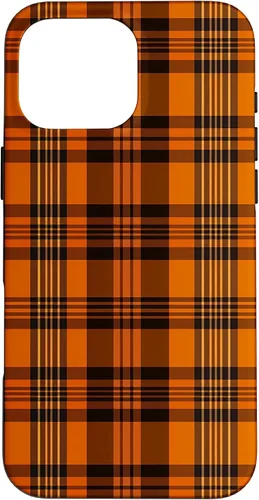 Vista 18 de iPhone 13 Pro Fall Plaid Halloween Naranja y Negro Acción de Gracias Otoño Case