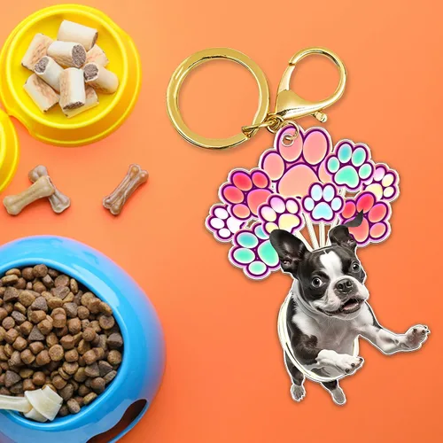 Vista 4 de DongNaiWin Divertidos y lindos llaveros de metal para perros para hombres y mujeres, divertido dije de bolso para mujer
