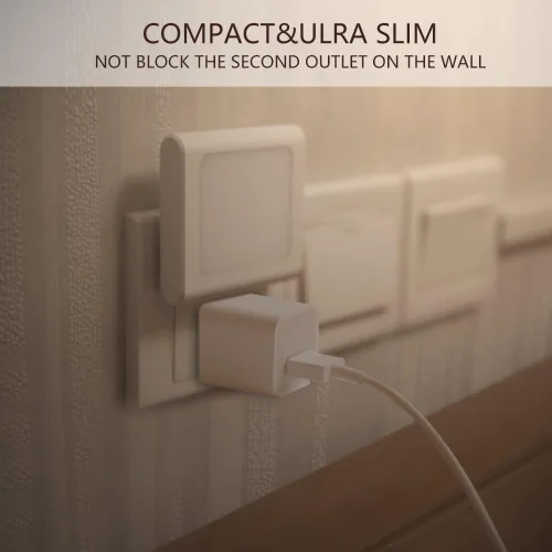 Vista 4 de VINTAR Paquete de 4 luces LED nocturnas, luces nocturnas enchufables a la pared con sensor inteligente de atardecer a amanecer, luces nocturnas