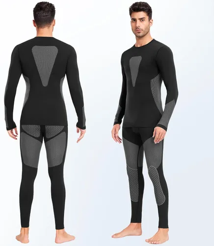Vista 2 de SIMIYA Conjunto de ropa interior térmica para hombre, ropa interior larga para hombre, ropa interior larga para hombre, parte inferior superior