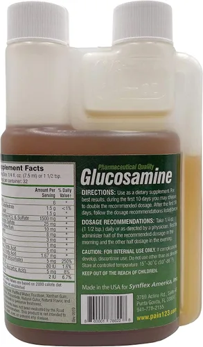 Vista 7 de Synflex Suplemento líquido de glucosamina y condroitina de 1500 mg - HSA/FSA, fórmula de apoyo articular de alta concentración y absorción rápida