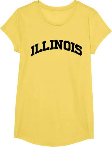 Vista 59 de Illinois Gift - Camiseta de diseño deportivo con texto universitario, gris, S