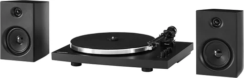 Vista 9 de Crosley T150B-WH - Moderno sistema de tocadiscos Bluetooth de 2 velocidades con brazo de tono ponderado variable y altavoces estéreo, color blanco