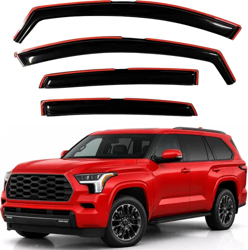 Vista 234 de KPY Protector de lluvia compatible con Ford Bronco 1980-1996, Ford F150 F250 F350, deflectores de ventilación lateral para visera de ventana