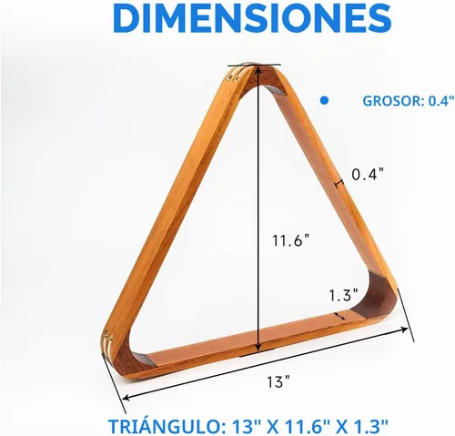 Vista 5 de GSE Solid Wood Billiard 8-Ball Triangle / 9-Ball Diamond Pool Ball Racks Roble de 2 tonos