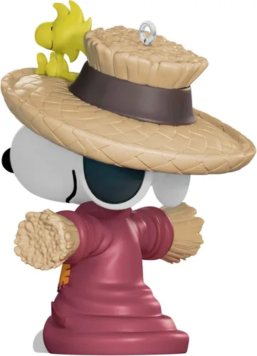 Vista 4 de Hallmark Keepsake Adorno de Halloween de cacahuetes (Scarecrow Snoopy)