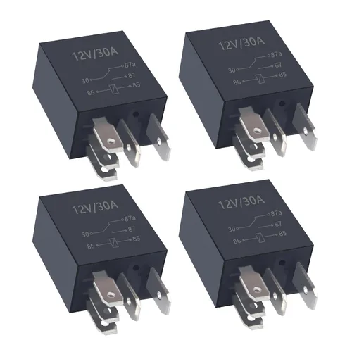 Vista 10 de 2 relés de 4 pines, 30A, 12V para automóvil - Relé de arranque resistente multiusos - Accesorios automotrices universales con diseño impermeable