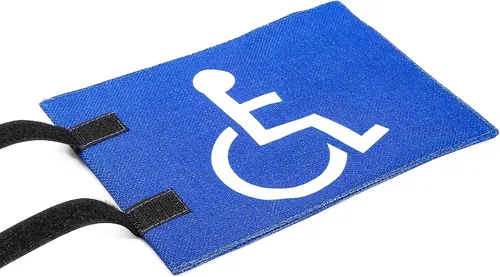Vista 3 de Bandera de carrito de golf con correas, fácil de instalar, banderas para discapacitados para carrito de golf, bandera unisex para discapacitados
