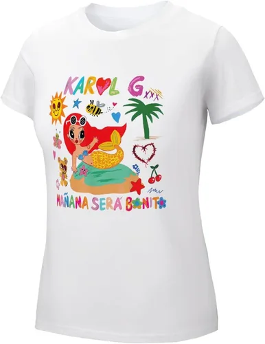 Vista 5 de Karols G Shirt Mananas seras Bonitos Camiseta para Mujer