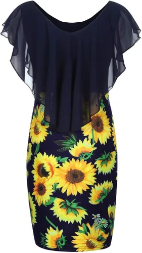 Vista 4 de LISTHA Vestido de moda para mujer sexy sin mangas estampado de girasol