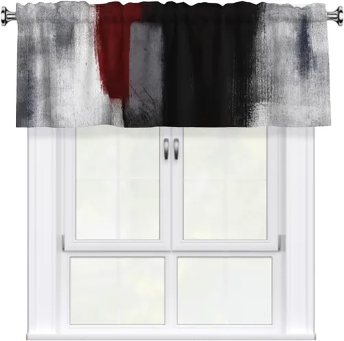 Vista 36 de Cenefa de estrella del oeste de Texas para ventana, rústica, granja, granero, cocina, cenefa de ventana rural vintage con bolsillo para barra