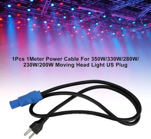 Vista 3 de Cable de alimentación de 3.3 ft para 350 W/330 W/280 W/230 W/200 W cabeza móvil enchufe de EE. UU
