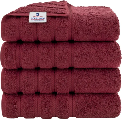 Vista 150 de American Soft Linen - Juego de toallas de 3 piezas, 1 toalla de baño, 1 toalla de mano y 1 toalla pequeña, 100% algodón turco para baño, juego