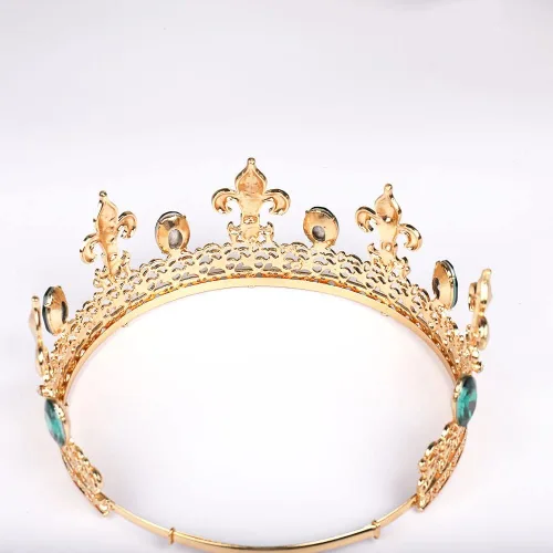 Vista 5 de Tiaras de corona de cristal con diamantes de imitación, tocado de novia, accesorio para el cabello de boda, fiesta de cumpleaños, espectáculo
