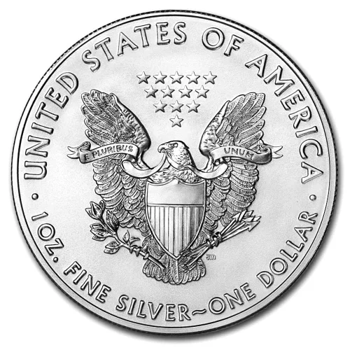 Vista 6 de 1986 - Presente (año aleatorio) Lote de (5) Monedas de Águila de Plata Americana de 1 oz Brillante Sin Circular (Tipo 1 o 2) con Certificados