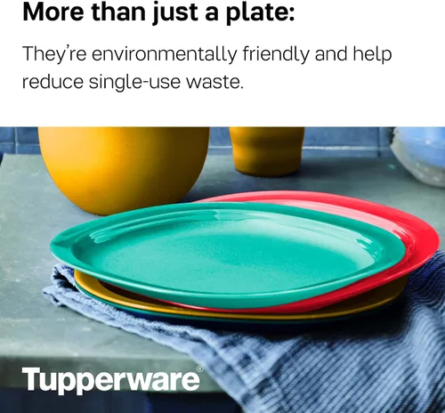 Vista 6 de Tupperware Platos de almuerzo recalentables para microondas, aptos para lavavajillas y microondas, sin BPA, reutilizables, ligeros, duraderos e