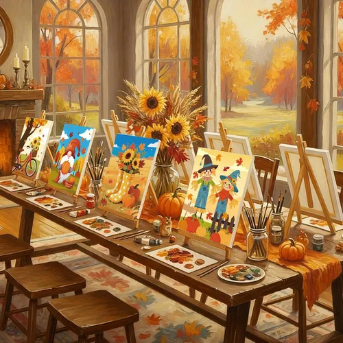 Vista 2 de Sherr 12 lienzos predibujados preimpresos para adultos, para sorber y pintar, lienzos de fiesta, kit de pintura para verano, Pascua, Día de la Madre