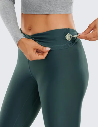 Vista 3 de CRZ YOGA Leggings térmicos con forro polar para mujer de 28 pulgadas, pantalones de senderismo cálidos para invierno, pantalones de yoga de cintura