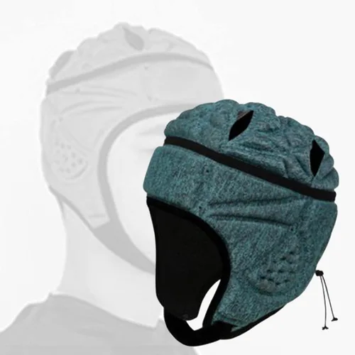 Vista 2 de Casco de fútbol de carcasa suave, casco de rugby, protector de cabeza ajustable para jóvenes, niños y adultos Verde oscuro