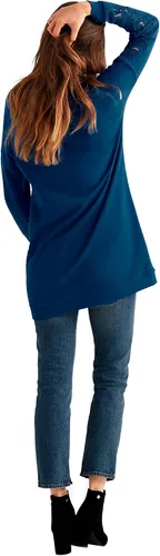 Vista 3 de ellos Sudadera tipo túnica con ribete de encaje para mujer de talla grande