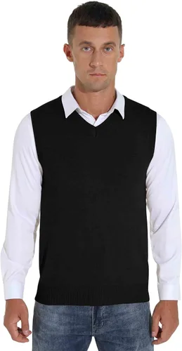 Vista 6 de Sailwind Suéter sin mangas con cuello en V y mezcla de lana para hombre