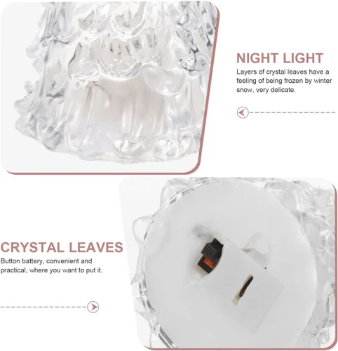 Vista 7 de Uonlytech 4 piezas de mini árbol de Navidad iluminado LED acrílico de Navidad cambiante árbol de Navidad de mesa para decoración de centros de mesa