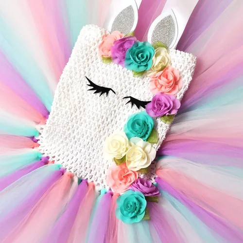 Vista 3 de Jxstar Disfraz de unicornio para niñas y muñecas a juego