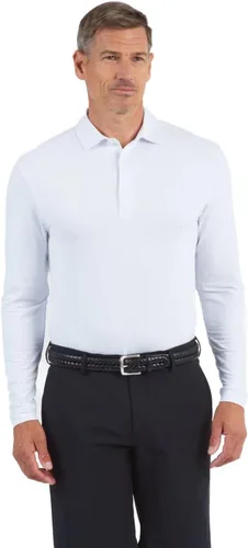 Vista 2 de IBKUL Athleisure Wear - Polo de manga larga con protección solar UPF 50+ Icefil Cooling Tech 95199 para hombre