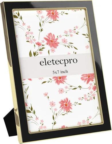 Vista 39 de eletecpro 4x6 Enamel Picture Frame with Real Glass Cover, Pink, 1-Pack Rosa con oro