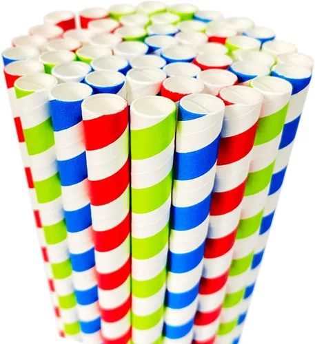 Vista 3 de Smoothies Straws, Disposable Paper Drinking Straws 0.35inch Wide for Milkshakes Shakes Malts Juice Particle Jumbo Frozen Drinks, 66PCS Black