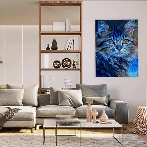 Vista 4 de Ingooood Rompecabezas de 1000 piezas de juguetes de entretenimiento de la serie de gatos para adultos, regalo especial de graduación o cumpleaños