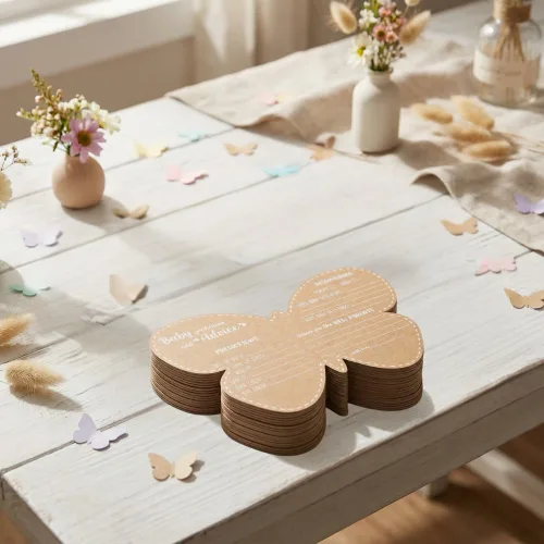Vista 5 de Decoraciones de mariposa para baby shower, tarjetas de consejos para baby shower para padres futuros, juegos de baby shower para niñas, juego de 50