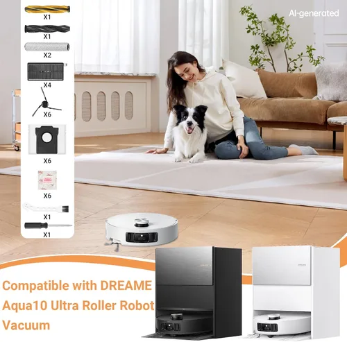 Vista 2 de Paquete de 28 piezas de repuesto para aspiradora Dreame Aqua10 Ultra Roller