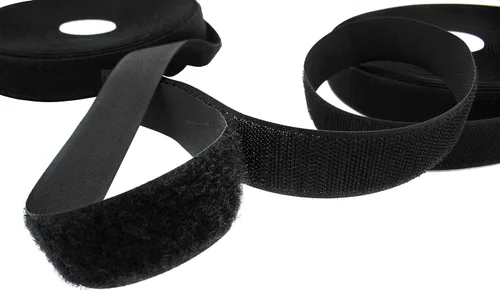 Vista 5 de Rollo de cinta autoadhesiva YKK con cierre de , 1 pulgada de ancho, color negro, elige tu longitud (5 yardas)