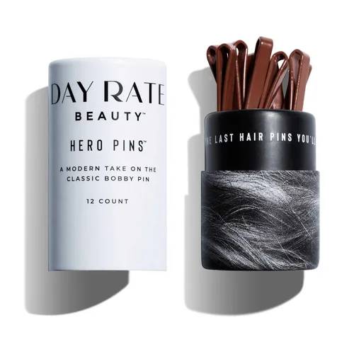 Vista 3 de Day Rate Beauty Hero Pins (2 pulgadas, tubo de 12) – Pasadores profesionales para bollos y recogidos seguros – Recubierto de nailon, anti-rozaduras