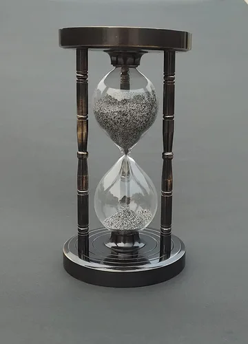 Vista 5 de Temporizador náutico de reloj de arena de 5 minutos, temporizador de arena de latón macizo con brújula totalmente funcional en ambos lados