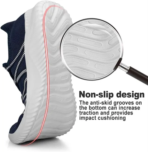 Vista 2 de Feethit - Tenis de correr fáciles de colocar transpirables, ligeros, cómodos, a la moda y antideslizantes para hombre