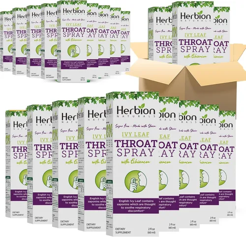 Vista 10 de HERBION Naturals - Spray para garganta, alivia las molestias respiratorias con el poder de los extractos de hiedra inglesa, malvavisco y equinácea
