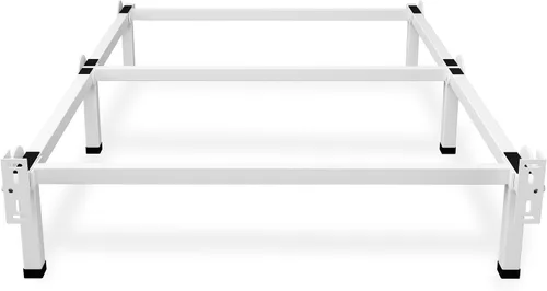 Vista 10 de Superay Marco de cama de metal, base de cama de 6 patas, soporte de 8 pulgadas para somier, individual, fácil montaje, negro