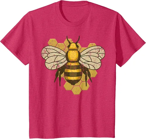 Vista 35 de Retro Beekeeper Beekeeper Honey Bumblebee Vintage Saves Bees T-Shirt Asphalt Grey