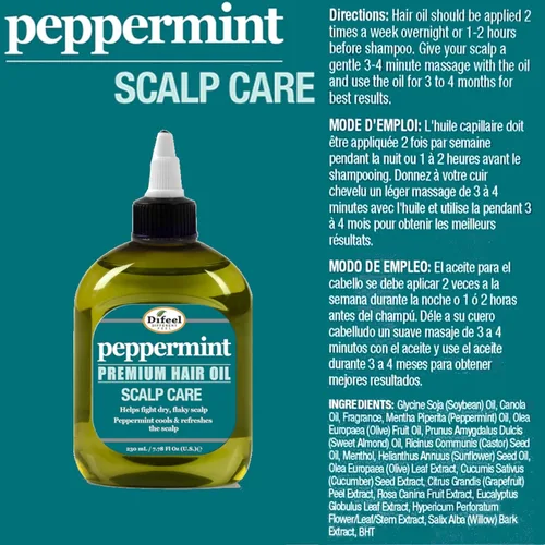 Vista 2 de Difeel Aceite para el cabello de menta para el cuidado del cuero cabelludo, 7.1 onzas
