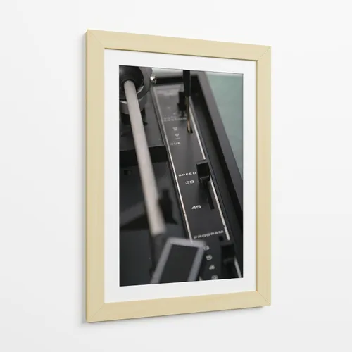Vista 8 de Canvas Lab Turntable IV by Renee W. Stramel 7 x 11 in Fine Art Framed Print, Frame Color: Black, With Mat Architecture, Black and White
