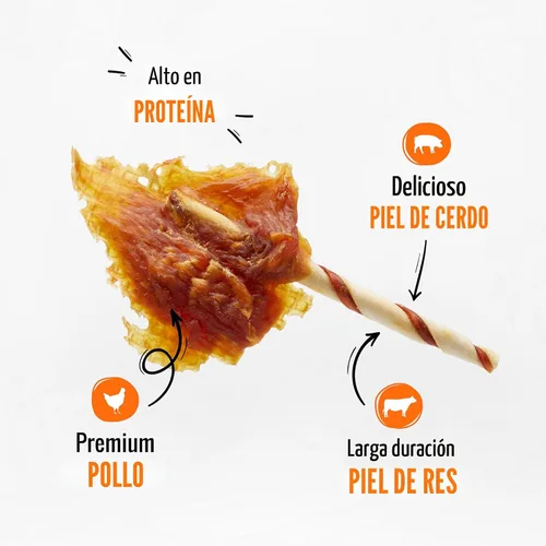 Vista 3 de Good 'n' Fun Alas Masticables de Triple Sabor para Todos los Perros, 8 Onzas, Consiente a tu Perro con Masticables de Larga Duración Hechos