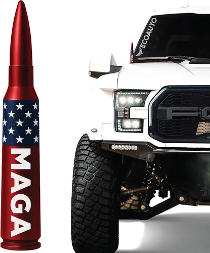 Vista 15 de EcoAuto Badass Bullet - Antena de repuesto para Dodge Ram y Ford F150 F250 F350 Super Duty Raptor Bronco Trucks – Diseño antirrobo – Antena de radio