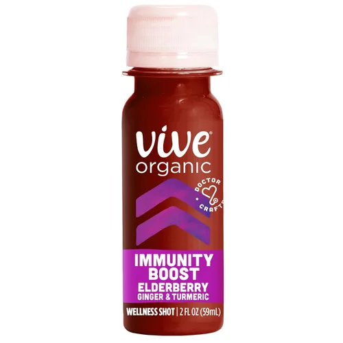 Vista 7 de Vive Organic Shot de Saúco para Apoyo Inmunológico, Cúrcuma y Jengibre Prensados en Frío, Sin Gluten, Vegano, Refuerzo de Inmunidad de Saúco, 2 Fl