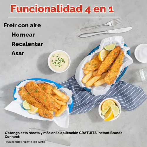 Vista 3 de Instant Pot Vortex - Freidora de aire de 5.7 cuartos de galón, opciones de programas personalizados, funciones 4 en 1, tecnología EvenCrisp que