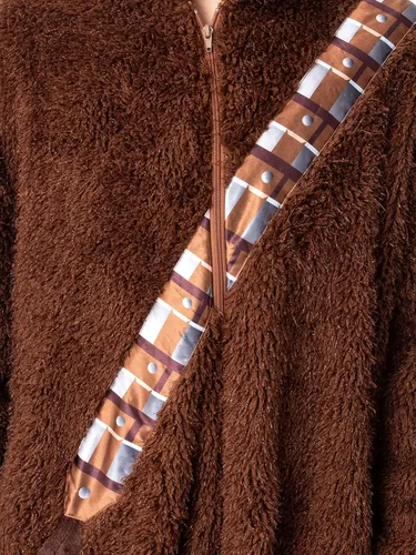 Vista 3 de Star Wars - Disfraz de Chewbacca Chewie Kigurumi para adultos, pijama para hombres y mujeres