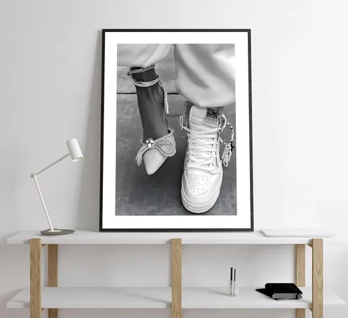 Vista 5 de Póster feminista de moda para adolescentes y niñas, impresión femenina en blanco y negro, cuadro de lienzo ecléctico para decoración de pared